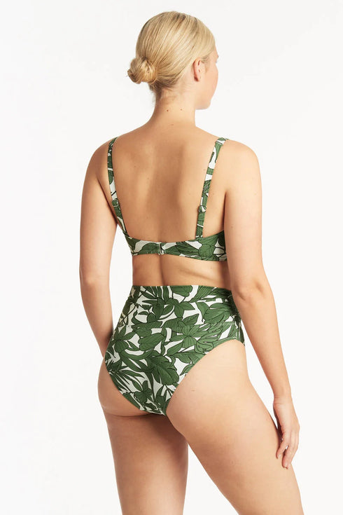 Sea Level Retreat Cross Front Bra Top